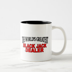The World's Greatest Black Jack Dealer Two-Tone Coffee Mug