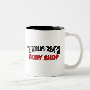 The World's Greatest Body Shop Two-Tone Coffee Mug