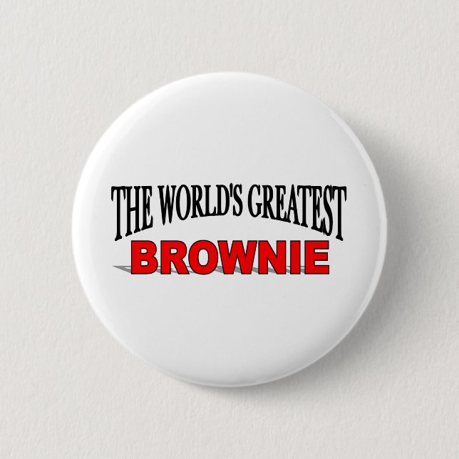 The World's Greatest Brownie 6 Cm Round Badge (Front)