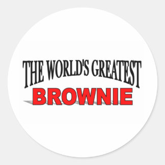 The World's Greatest Brownie Classic Round Sticker