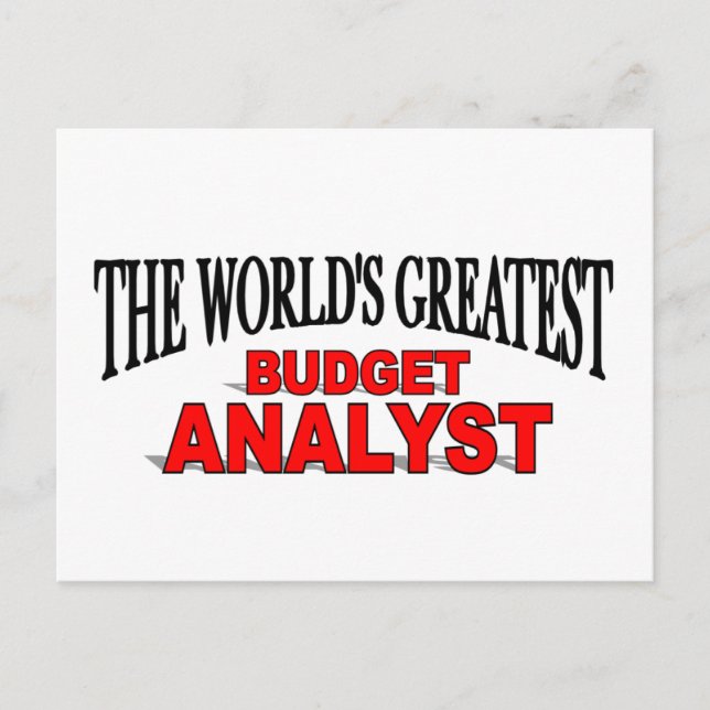 The World's Greatest Budget Analyst Postcard (Front)