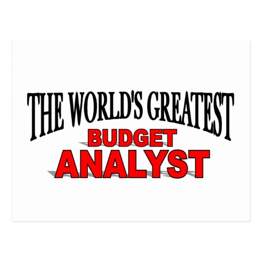 The World's Greatest Budget Analyst Postcard