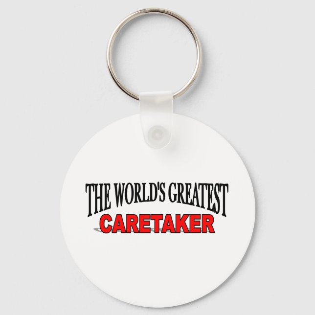 The World's Greatest Caretaker Key Ring (Front)