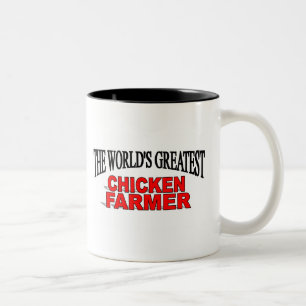 The World's Greatest Chicken Farmer Two-Tone Coffee Mug