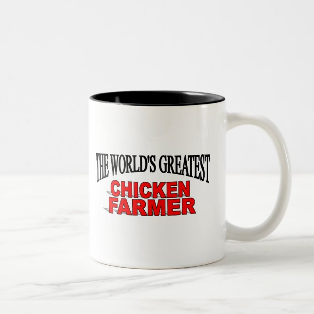 The World's Greatest Chicken Farmer Two-Tone Coffee Mug (Right)
