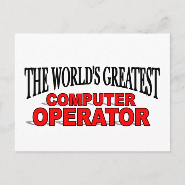 The World's Greatest Computer Operator Postcard (Front)