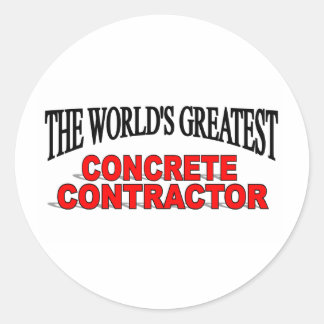 The World's Greatest Concrete Contractor Classic Round Sticker