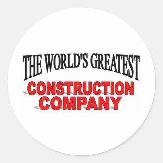 The World's Greatest Construction Company Classic Round Sticker
