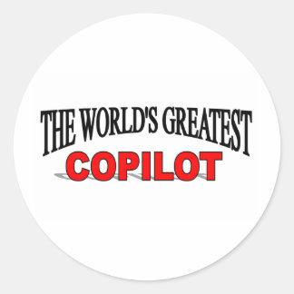 The World's Greatest Copilot Classic Round Sticker
