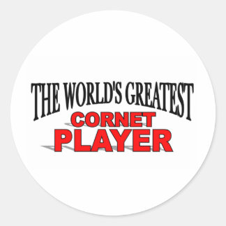 The World's Greatest Cornet Player Classic Round Sticker