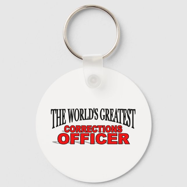 The World's Greatest Corrections Officer Key Ring (Front)