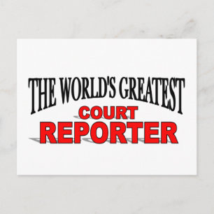 The World's Greatest Court Reporter Postcard