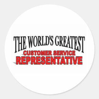 The World's Greatest Customer Service Representati Classic Round Sticker