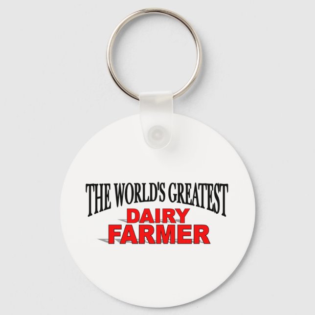 The World's Greatest Dairy Farmer Key Ring (Front)