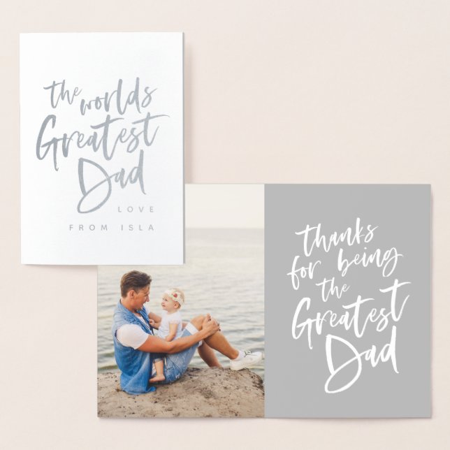 The worlds greatest daughter fathers day foil card (Display)