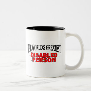 The World's Greatest Disabled Person Two-Tone Coffee Mug