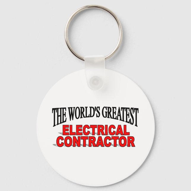 The World's Greatest Electrical Contractor Key Ring (Front)