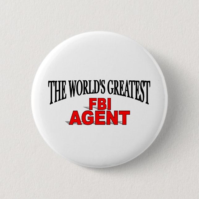 The World's Greatest FBI Agent 6 Cm Round Badge (Front)