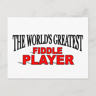 The World's Greatest Fiddle Player Postcard