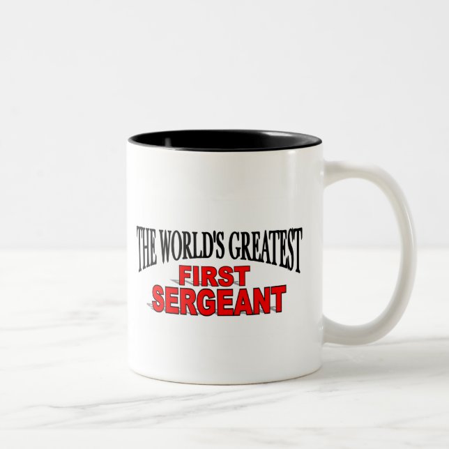 The World's Greatest First Sergeant Two-Tone Coffee Mug (Right)