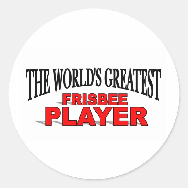 The World's Greatest Frisbee Player Classic Round Sticker (Front)