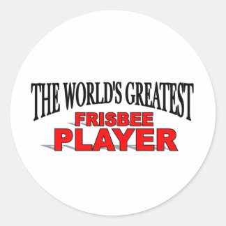 The World's Greatest Frisbee Player Classic Round Sticker