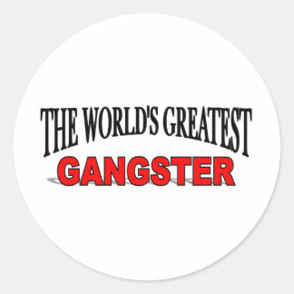 The World's Greatest Gangster Classic Round Sticker