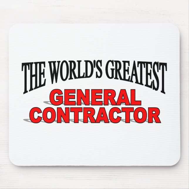 The World's Greatest General Contractor Mouse Mat (Front)