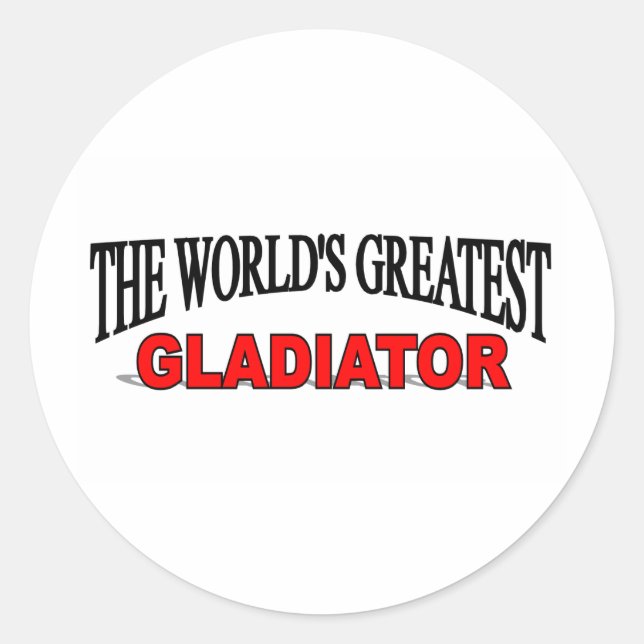 The World's Greatest Gladiator Classic Round Sticker (Front)