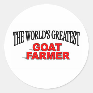 The World's Greatest Goat Farmer Classic Round Sticker