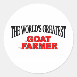 The World's Greatest Goat Farmer Classic Round Sticker