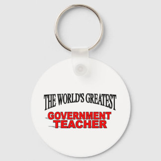 The World's Greatest Government Teacher Key Ring