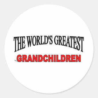 The World's Greatest Grandchildren Classic Round Sticker