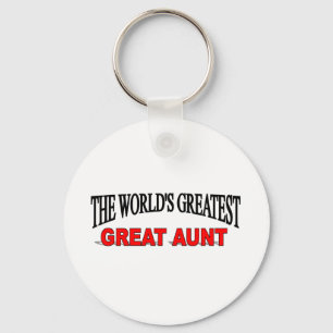 The World's Greatest Great Aunt Key Ring