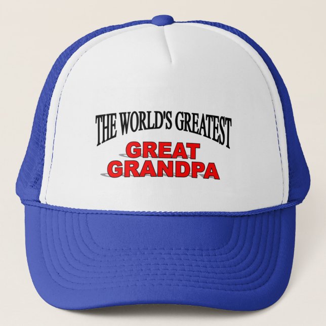 The World's Greatest Great Grandpa Trucker Hat (Front)