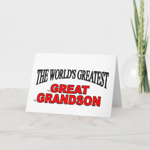 The World's Greatest Great Grandson Card
