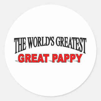 The World's Greatest Great Pappy Classic Round Sticker