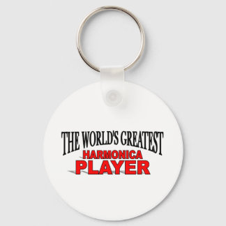 The World's Greatest Harmonica Player Key Ring