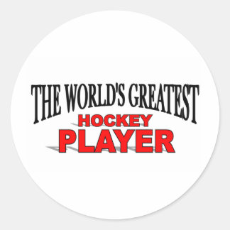 The World's Greatest Hockey Player Classic Round Sticker