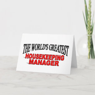 The World's Greatest Housekeeping Manager Card