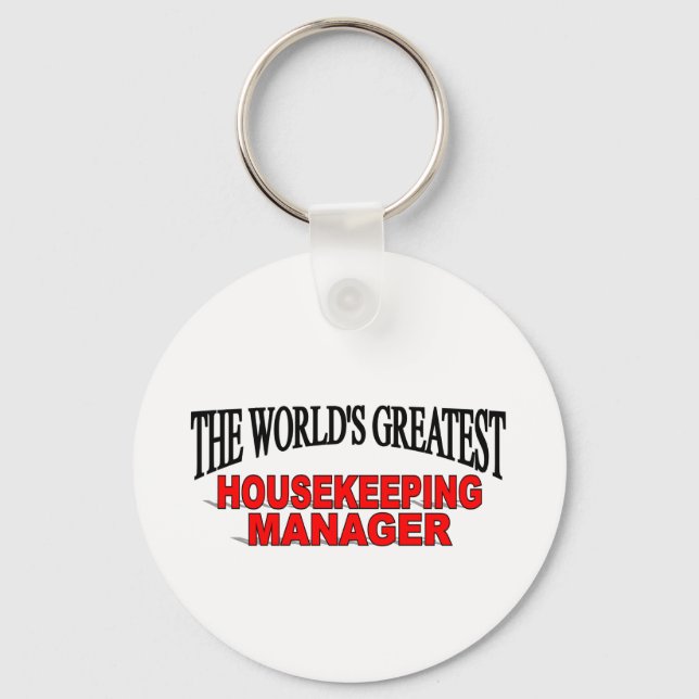 The World's Greatest Housekeeping Manager Key Ring (Front)