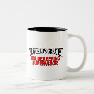 The World's Greatest Housekeeping Supervisor Two-Tone Coffee Mug