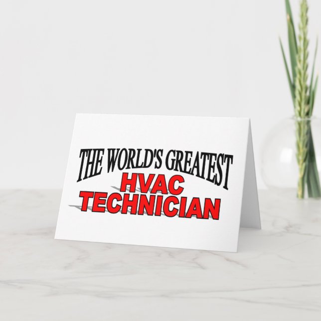 The World's Greatest HVAC Technician Card (Front)