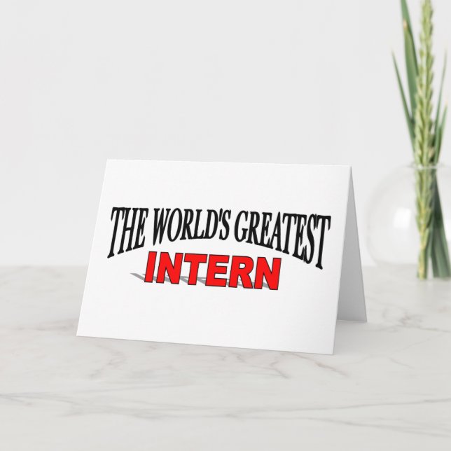 The World's Greatest Intern Card (Front)