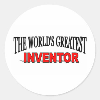 The World's Greatest Inventor Classic Round Sticker