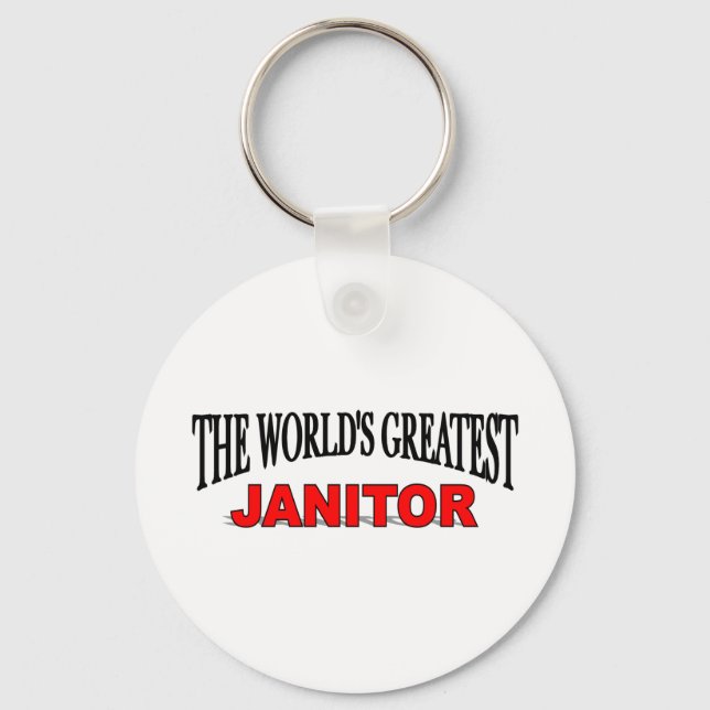 The World's Greatest Janitor Key Ring (Front)