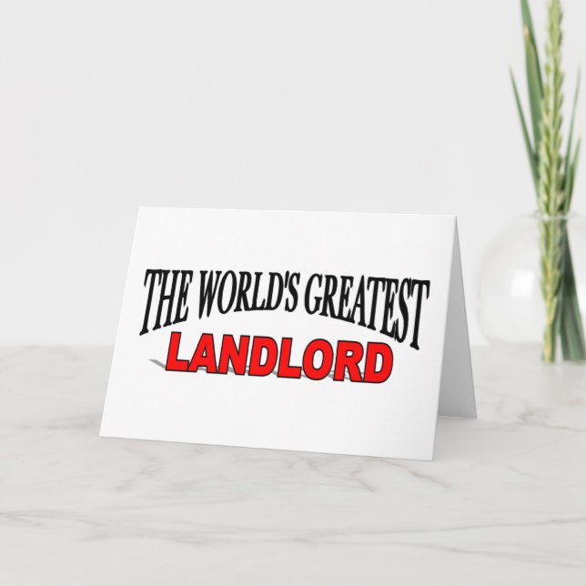 The World's Greatest Landlord Card (Front)