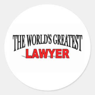 The World's Greatest Lawyer Classic Round Sticker