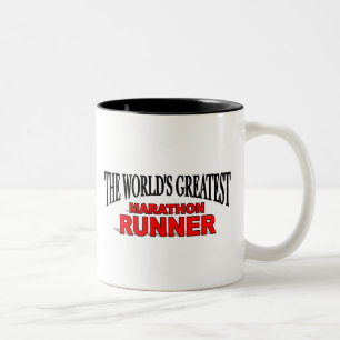 The World's Greatest Marathon Runner Two-Tone Coffee Mug