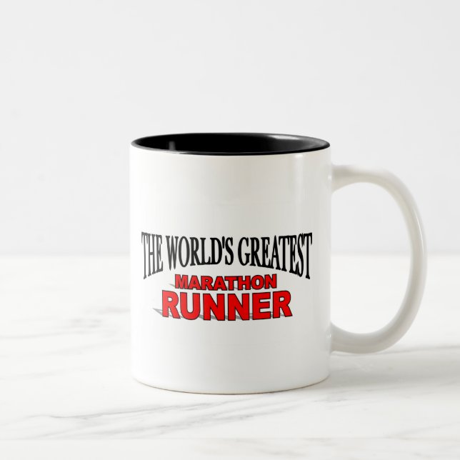 The World's Greatest Marathon Runner Two-Tone Coffee Mug (Right)
